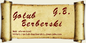 Golub Berberski vizit kartica